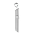 FJC Finejewelers 14k White Gold Polished Tube Cross Charm