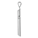 FJC Finejewelers 14k White Gold Polished Tube Cross Charm