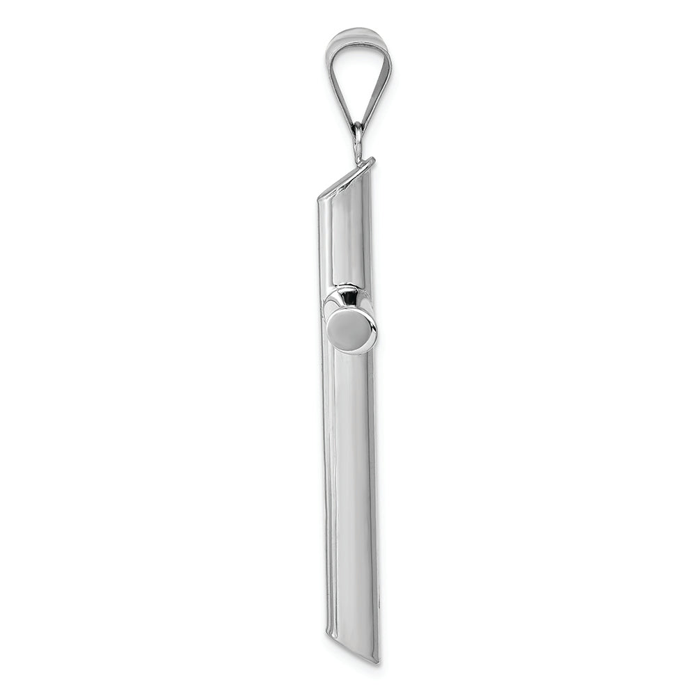 FJC Finejewelers 14k White Gold Polished Tube Cross Charm