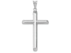 FJC Finejewelers 14k White Gold Polished Tube Cross Charm