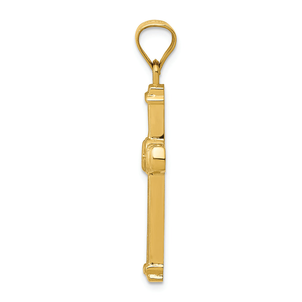 FJC Finejewelers 14k Yellow Gold CZ Cross Charm