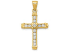 FJC Finejewelers 14k Yellow Gold CZ Cross Charm