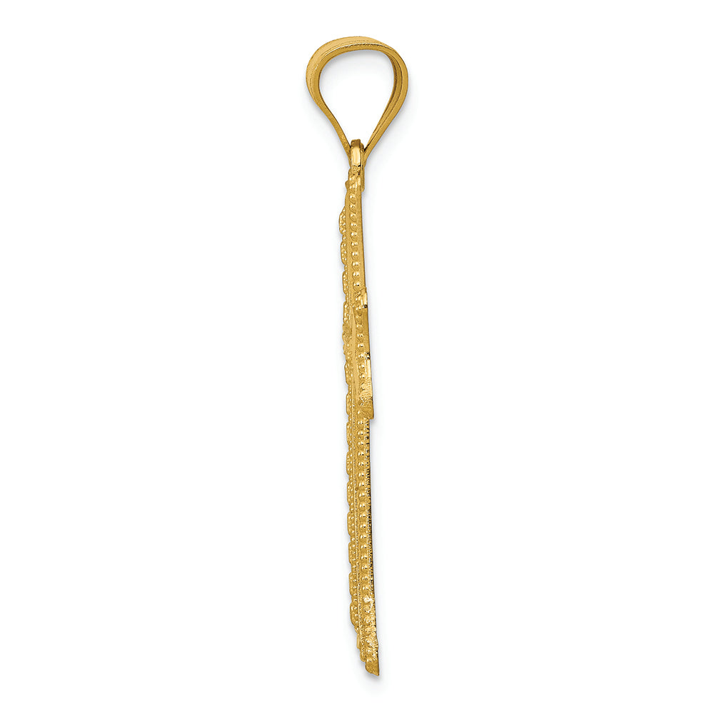 FJC Finejewelers 14k Yellow Gold Bright Cut Cross Charm