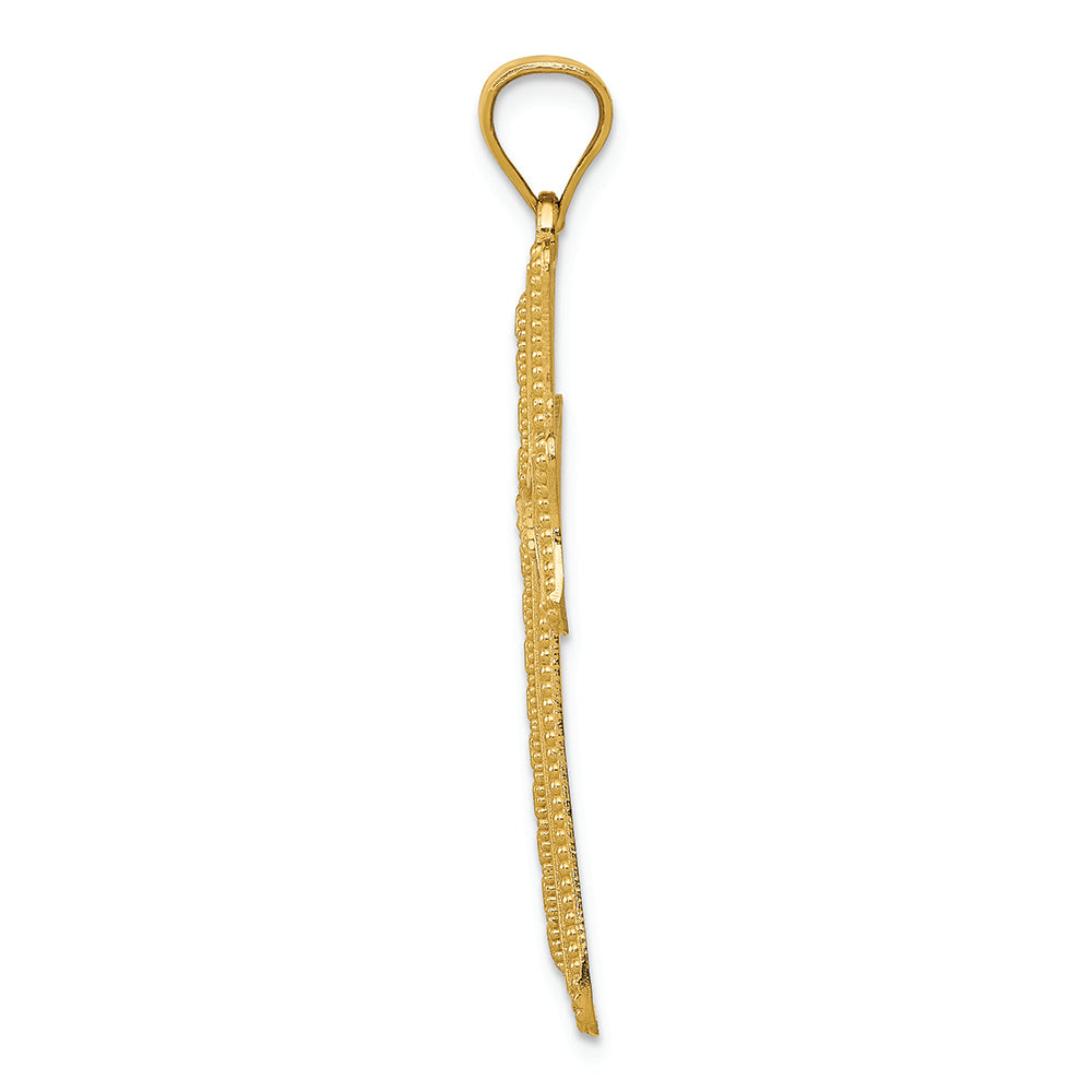 FJC Finejewelers 14k Yellow Gold Bright Cut Cross Charm