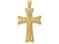 FJC Finejewelers 14k Yellow Gold Bright Cut Cross Charm