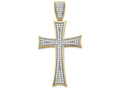 FJC Finejewelers 14k Yellow Gold Micro Pavé CZ Large Cross Charm