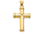 FJC Finejewelers 14k Yellow Gold Polished Stamping Cross Charm
