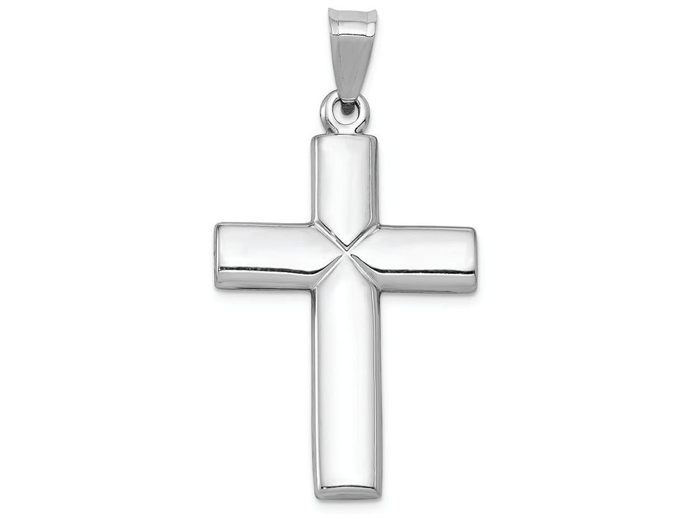 FJC Finejewelers 14k White Gold Stamping Cross Charm