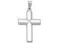 FJC Finejewelers 14k White Gold Stamping Cross Charm