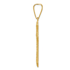 FJC Finejewelers 14k Yellow Gold Bright Cut Budded Cross Charm