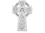FJC Finejewelers 14k White Gold Polished Celtic Cross Chain Slide Charm
