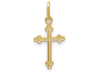 FJC Finejewelers 14k Yellow Gold Polished Small Budded Cross Charm