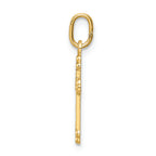 FJC Finejewelers 14k Yellow Gold Small Bright Cut Budded Cross Charm