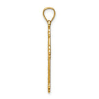FJC Finejewelers 14k Yellow Gold Satin Polished Faith Cross Charm