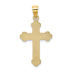 FJC Finejewelers 14k Yellow Gold Satin Polished Faith Cross Charm