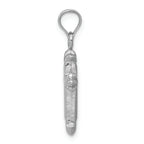 FJC Finejewelers 14k White Gold Fleur De Lis Hollow Cross Charm
