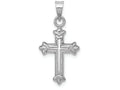 FJC Finejewelers 14k White Gold Fleur De Lis Hollow Cross Charm