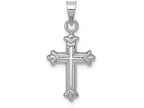 FJC Finejewelers 14k White Gold Fleur De Lis Hollow Cross Charm