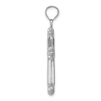 FJC Finejewelers 14k White Gold Reversible Bright Cut Cross Charm