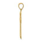 FJC Finejewelers 14k Yellow Gold Bright Cut Budded Cross Charm