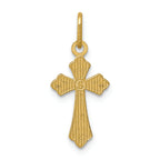 FJC Finejewelers 14k Yellow Gold Polished Bright Cut Small Cross Charm