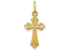 FJC Finejewelers 14k Yellow Gold Polished Bright Cut Small Cross Charm