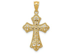 FJC Finejewelers 14k Yellow Gold Polished Filigree Cross Charm