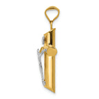 FJC Finejewelers 14k Two-tone Gold Polished Crucifix Charm