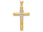 FJC Finejewelers 14k Two-tone Gold Polished Crucifix Charm