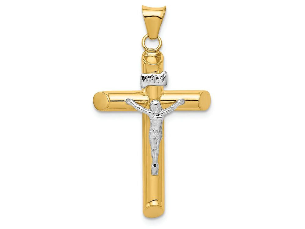 FJC Finejewelers 14k Two-tone Gold Polished Crucifix Charm