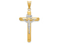 FJC Finejewelers 14k Two-tone Gold Polished Crucifix Charm