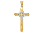 FJC Finejewelers 14k Two-tone Gold Polished Crucifix Charm