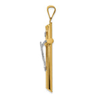 FJC Finejewelers 14k Two-tone Gold Polished Crucifix Charm