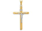 FJC Finejewelers 14k Two-tone Gold Polished Crucifix Charm