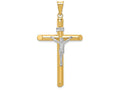 FJC Finejewelers 14k Two-tone Gold Polished Crucifix Charm