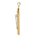 FJC Finejewelers 14k Two-tone Gold Polished Crucifix Charm