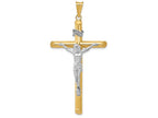 FJC Finejewelers 14k Two-tone Gold Polished Crucifix Charm