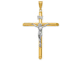 FJC Finejewelers 14k Two-tone Gold Polished Crucifix Charm