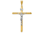 FJC Finejewelers 14k Two-tone Gold Polished Crucifix Charm