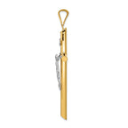 FJC Finejewelers 14k Two-tone Gold Polished Crucifix Charm