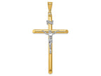 FJC Finejewelers 14k Two-tone Gold Polished Crucifix Charm