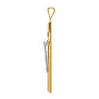 FJC Finejewelers 14k Two-tone Gold Polished Jesus Crucifix Charm