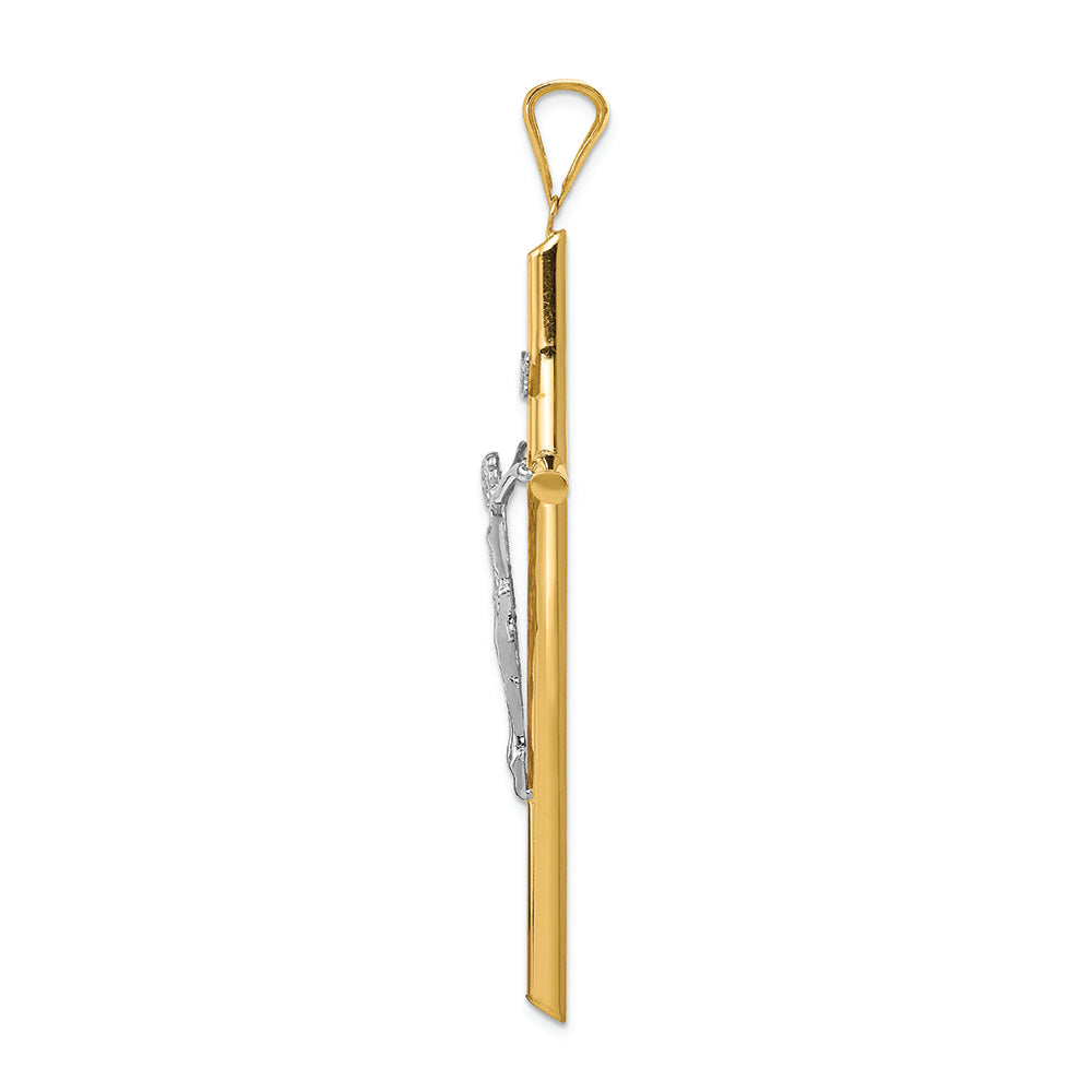 FJC Finejewelers 14k Two-tone Gold Polished Jesus Crucifix Charm