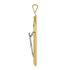 FJC Finejewelers 14k Two-tone Gold Polished Jesus Crucifix Charm