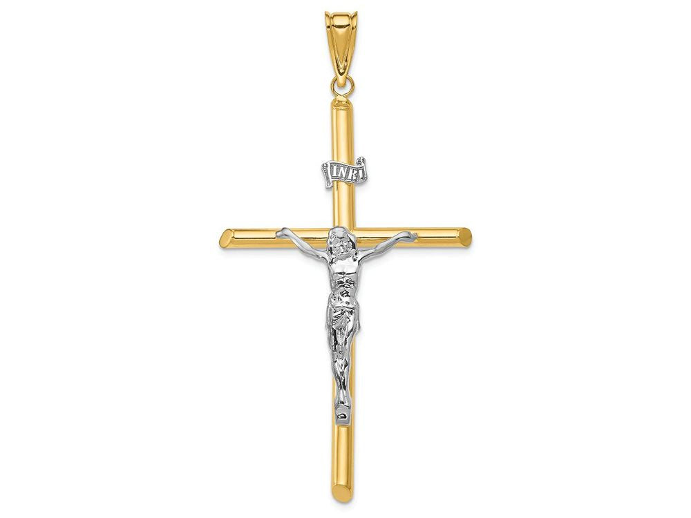 FJC Finejewelers 14k Two-tone Gold Polished Jesus Crucifix Charm
