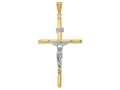FJC Finejewelers 14k Two-tone Gold Polished Jesus Crucifix Charm