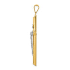 FJC Finejewelers 14k Two-tone Gold Polished Jesus Crucifix Charm