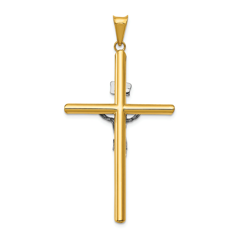FJC Finejewelers 14k Two-tone Gold Polished Jesus Crucifix Charm