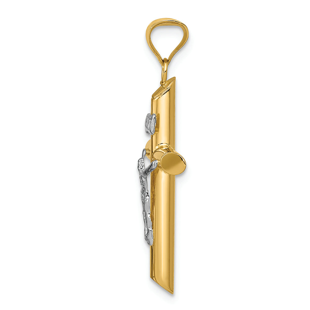 FJC Finejewelers 14k Two-tone Gold Polished Jesus Crucifix Charm