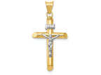 FJC Finejewelers 14k Two-tone Gold Polished Jesus Crucifix Charm